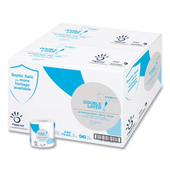 Papernet 1-Ply Double Layer Septic Safe Toilet Tissue - White (96/Carton)