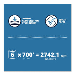 Papernet 7.9 in. x 700 ft. 1-Ply HyTech Seas Hardwound Roll Towels - White (6/Carton)