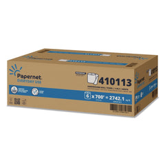 Papernet 7.9 in. x 700 ft. 1-Ply HyTech Seas Hardwound Roll Towels - White (6/Carton)