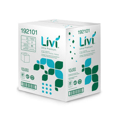 Livi Ultra Premium 192101 2-Ply Cube Box Facial Tissue - White (6 Packs/Carton)