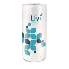 Livi VPG Select 10.98 in. x 9.98 in. 2-Ply Kitchen Roll Towel - White (30 Rolls/Carton)