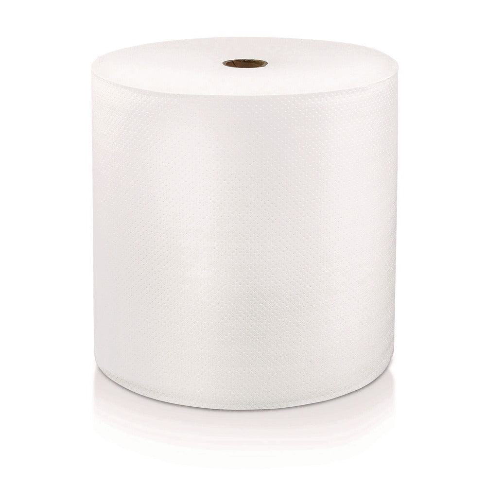 LoCor 8 in. x 1000 ft. 1-Ply Hard Wound Roll Towel - White (6/Carton)