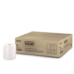 LoCor 8 in. x 1000 ft. 1-Ply Hard Wound Roll Towel - White (6/Carton)