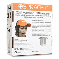 Spracht ZuM Maestro USB Monaural Over The Head Headset - Black