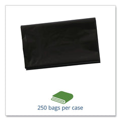 Stout by Envision 24 in. x 24 in. 1 mil. 10 Gallon Total Recycled Content Plastic Trash Bags - Brown/ Black (250/Carton)