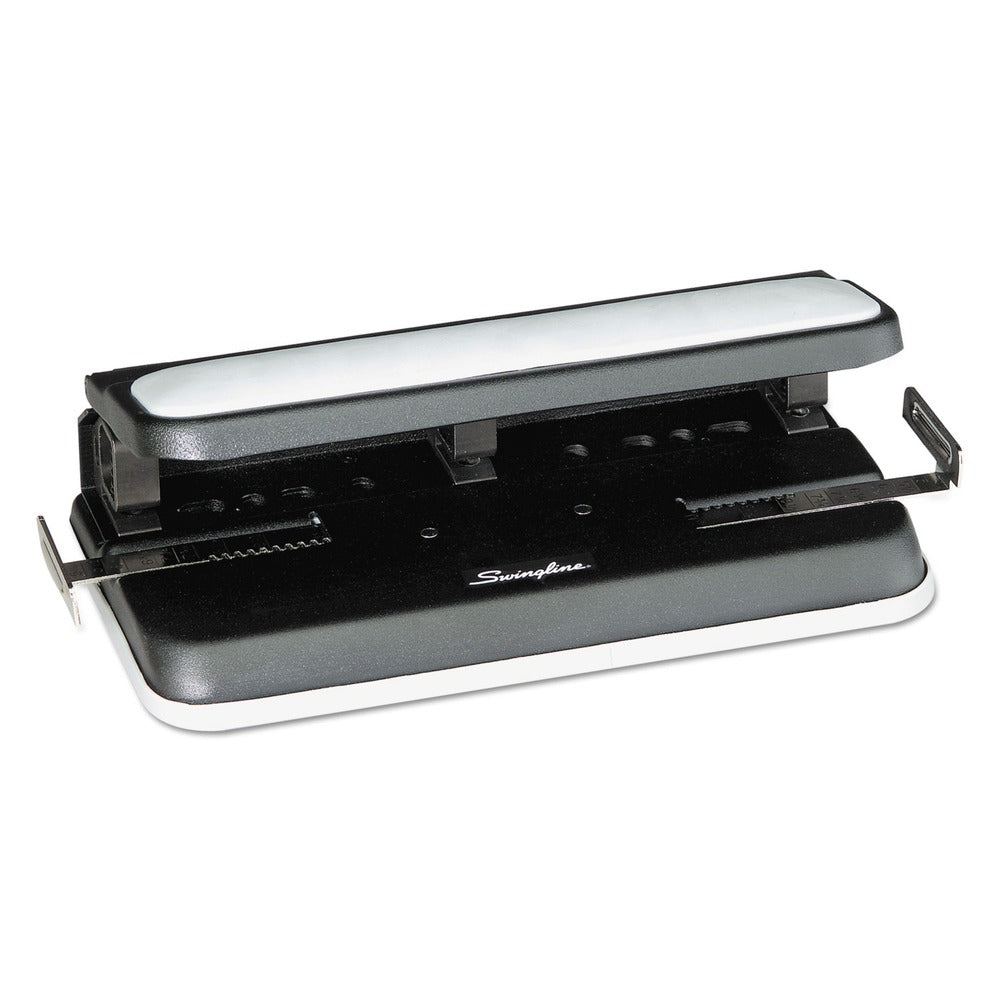 Swingline 32-Sheet Easy Touch 2- to 3-Hole Punch with Cintamatic Centering - Black/Gray