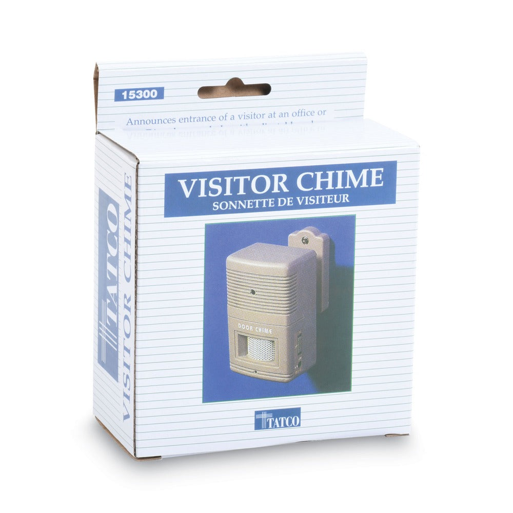 Tatco 2.75 in. x 2 x 4.25 in. Battery Operated Visitor Arrival/Departure Chime - Gray