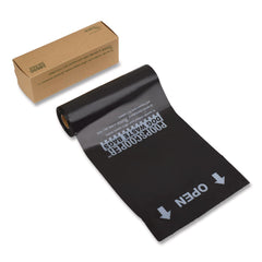 Tatco Dog Waste Bags Open-Face 0.5 gal 8-in x 13-in Black Perforated Roll 200 Bags/Roll 10 Rolls/Carton