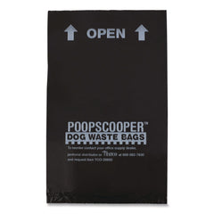 Tatco Dog Waste Bags Open-Face 0.5 gal 8-in x 13-in Black Perforated Roll 200 Bags/Roll 10 Rolls/Carton