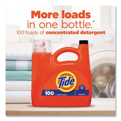 Tide 125 oz. Pour Bottle 100 Loads HE Liquid Laundry Detergent - Original Scent (4/Carton)
