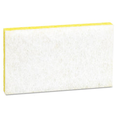 Scotch-Brite PROFESSIONAL 63 0.7 in. Thick 3.6 in. x 6.1 in. #63 Light-Duty Scrubbing Sponge - Yellow/White (20/Carton)