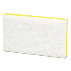 Scotch-Brite PROFESSIONAL 63 0.7 in. Thick 3.6 in. x 6.1 in. #63 Light-Duty Scrubbing Sponge - Yellow/White (20/Carton)