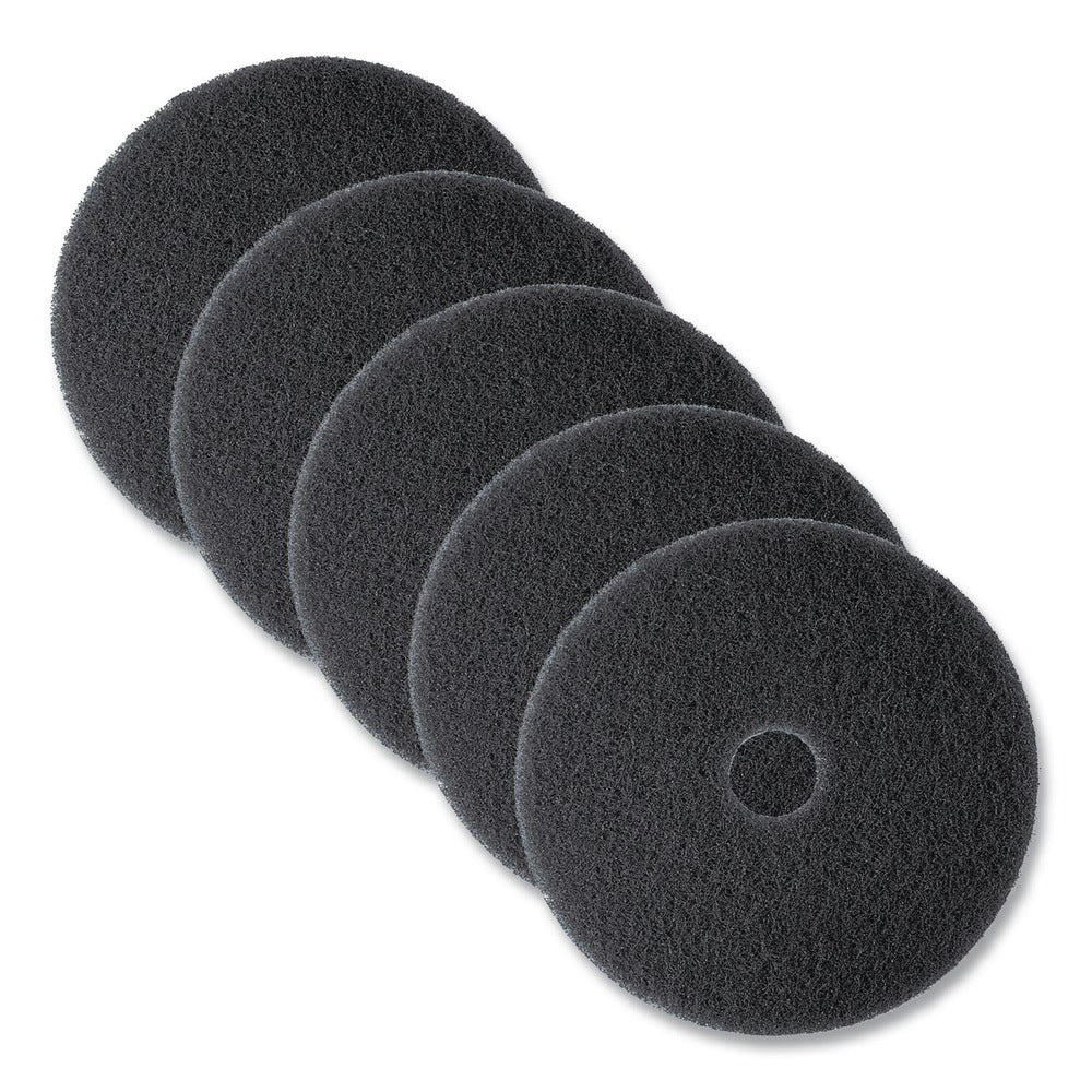 3M 19 in. Diameter Low-Speed High Productivity Floor Pads 7300 - Black (5/Carton)