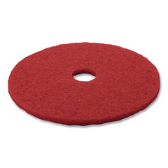 3M 14 in. Low-Speed Buffer Floor Pads - Red (5/Carton)