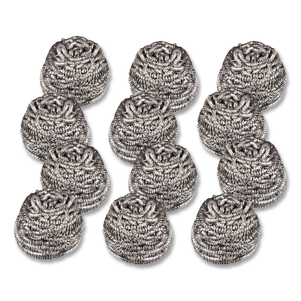 Scotch-Brite Stainless Steel Scrubber - Silver (12/Carton)