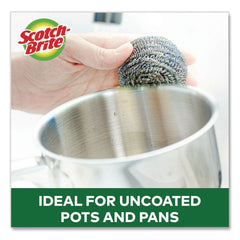 Scotch-Brite Stainless Steel Scrubber - Silver (12/Carton)