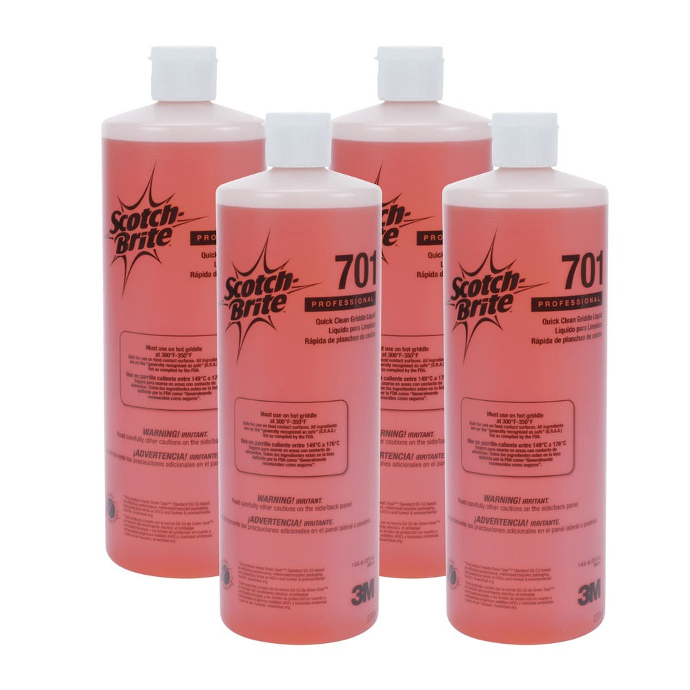 Scotch-Brite PROFESSIONAL Quick Clean 1 Quart Bottle Griddle Liquid (4/Carton)