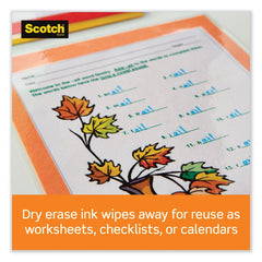 Scotch 8.9 in. x 11.4 in. 3 mil. Laminating Pouches - Clear (20/Pack)
