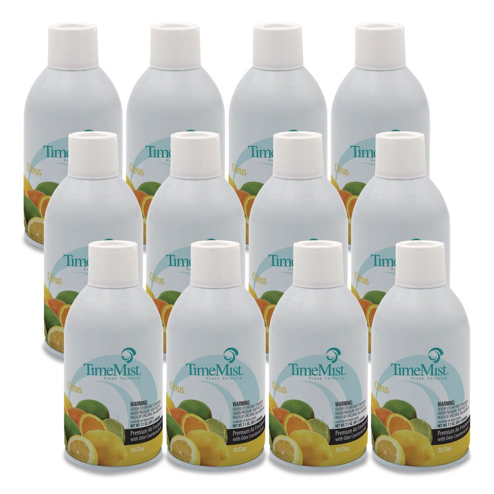 TimeMist 6.6 oz. Aerosol Metered Fragrance Dispenser Refill - Citrus (12/Carton)