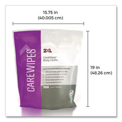 2XL 6 in. x 8 in. 1-Ply Performance Body Cloths - Unscented/White (1400/Carton)