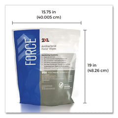 2XL FORCE 6 in. x 8 in. 1-Ply Disinfecting Wipes Refill - Unscented White (4/Carton)