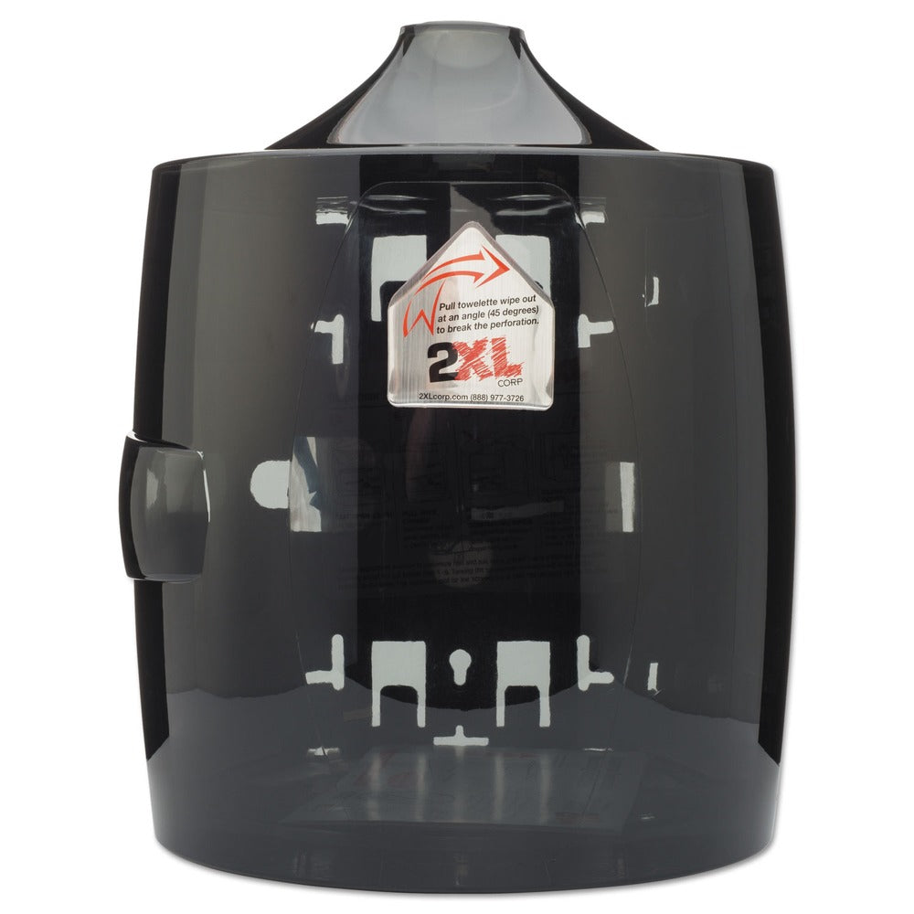 2XL TXL L80 11 in. x 11 in. x 13 in. Contemporary Wall Mount Wipe Dispenser - Smoke Gray