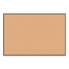 U Brands 72 in. x 48 in. Cork Bulletin Board - Tan Surface/Black Aluminum Frame