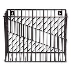 U Brands Vena 6.85 in. Long Hanging File Basket - Black/Letter Size