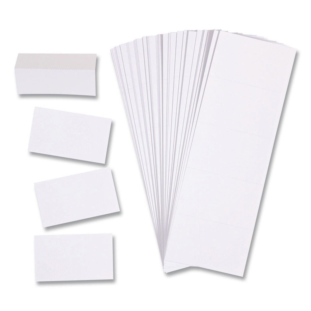 U Brands 3 in. x 1.75 in. Data Card Replacement - White (500/Pack)