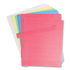 U Brands 8.5 in. x 11 in. Data Card Replacement Sheet Perforated at 1 in. - Assorted (10/Pack)