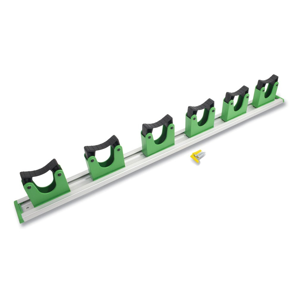 Unger 28 in. x 3.15 in. x 2.17 in. Hang Up Cleaning Holder - Silver/Green