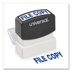 Universal Pre-Inked File Copy Message Stamp - Blue Ink