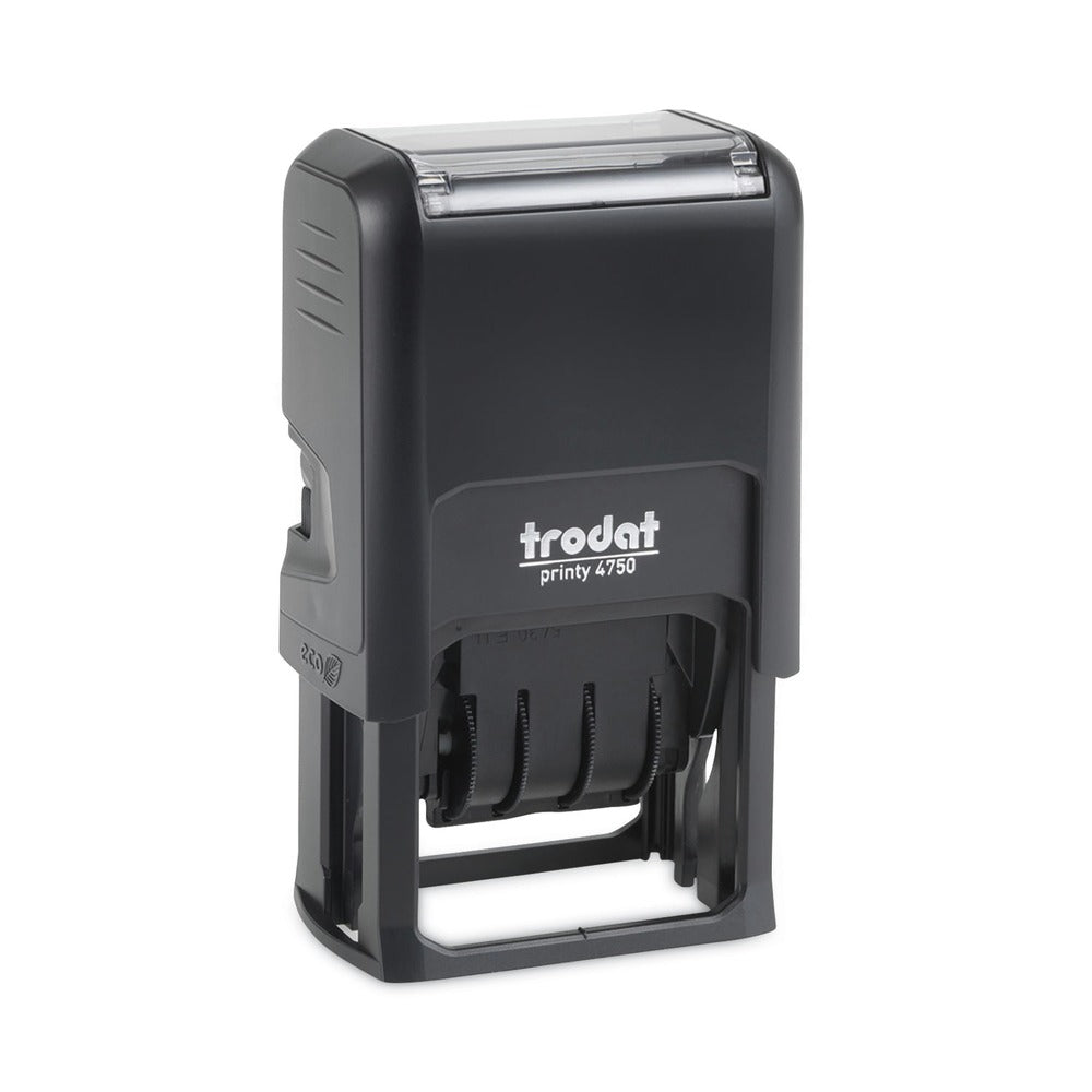 Trodat Printy Economy 1.63 in. x 1 in. Self-Inking 5-in-1 Date Stamp - Blue/Red