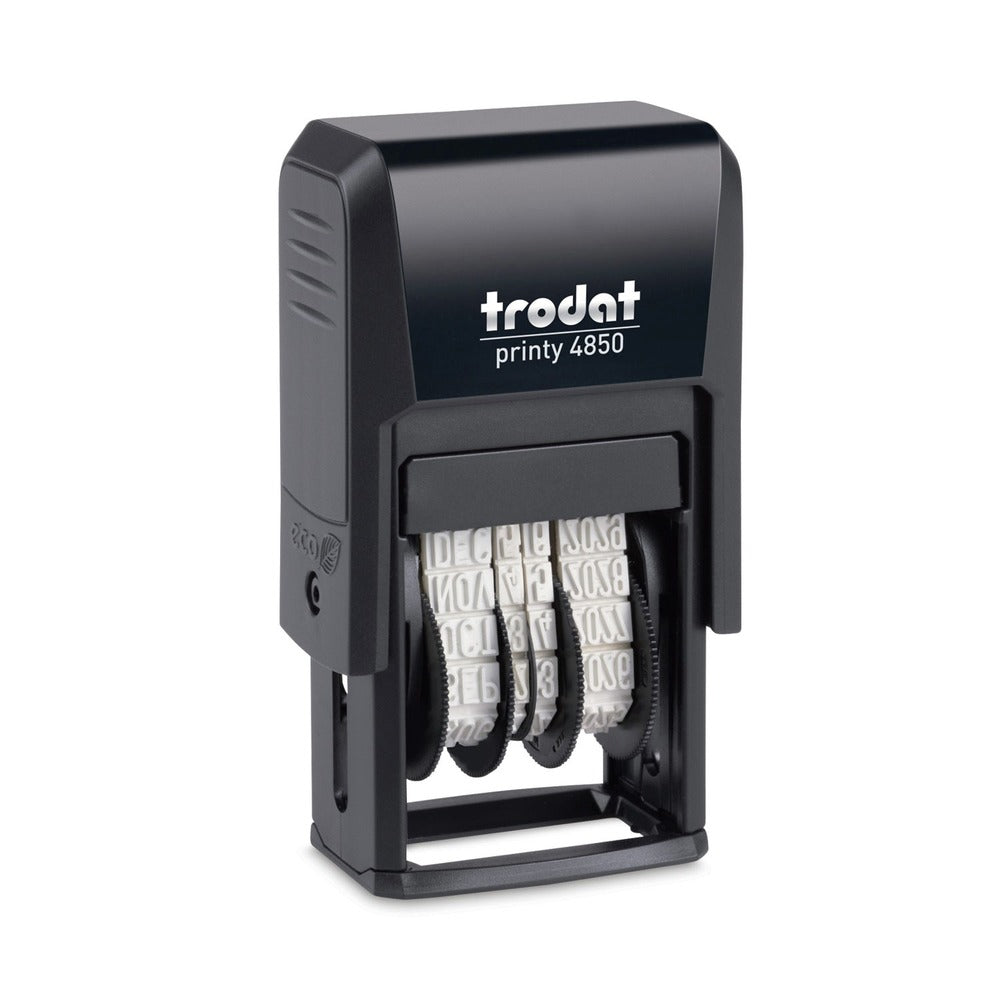 Trodat 1 in. x 0.75 in. Printy Economy Micro 5-in-1 Self-Inking Date Stamp - Blue/Red