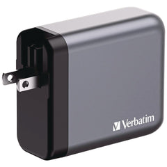 Verbatim 140 W 4-Port GaN Wall Charger - Black/Gray