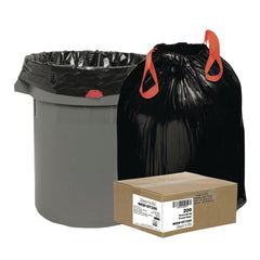 Draw 'n Tie 30.5 in. x 33 in. 30 Gallon 1.2 mil Heavy-Duty Trash Bags - Black (200/Box)