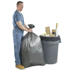 Platinum Plus 30 in. x 36 in. 30-Gallon 1.35 mil. Can Liners - Gray (100/Carton)