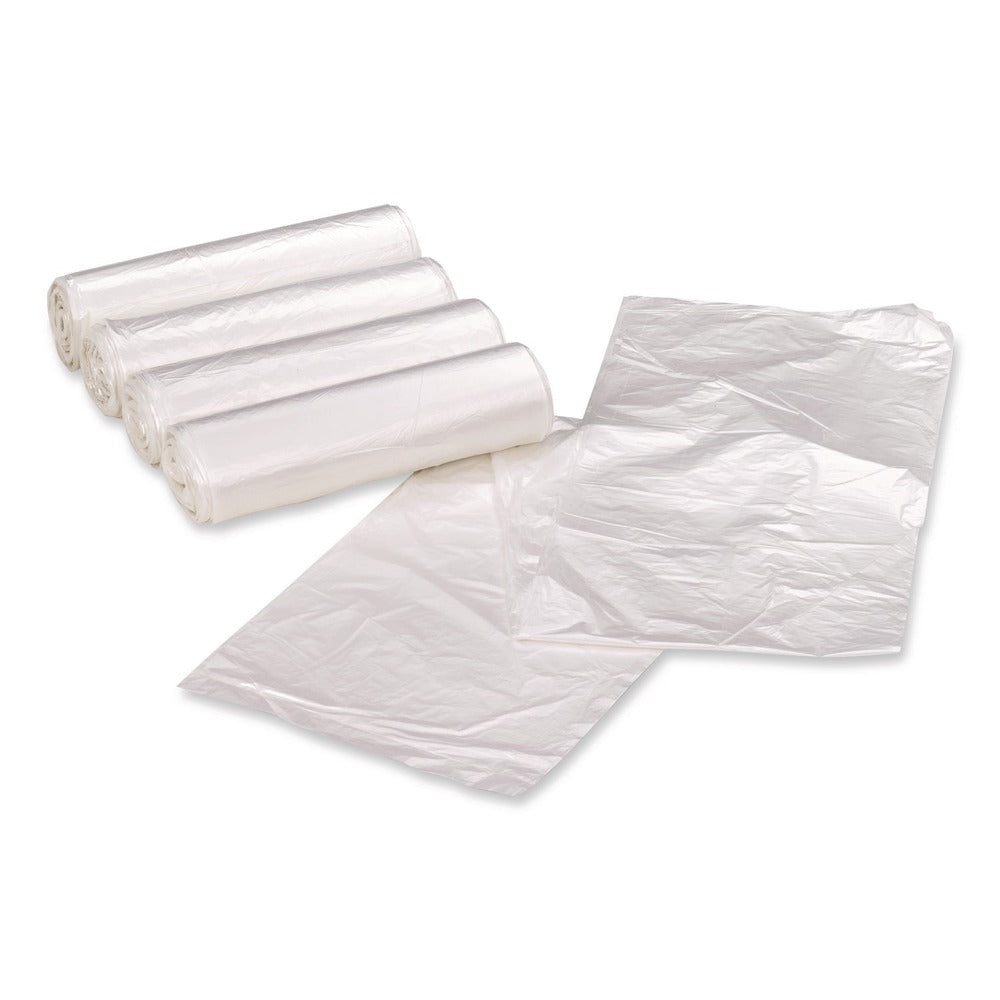 Earthsense Commercial 33 in. x 39 in. 33-Gallon 1.25 mil. Linear Low Density Clear Recycled Can Liners - Clear (100/Carton)