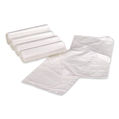 Earthsense Commercial 33 in. x 39 in. 33-Gallon 1.25 mil. Linear Low Density Clear Recycled Can Liners - Clear (100/Carton)