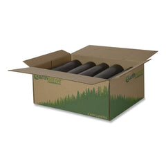 Earthsense Commercial 33 in. x 39 in. 33-Gallon 1.25 mil. Linear Low Density Recycled Can Liners - Black (100/Carton)