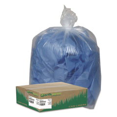 Earthsense Commercial 40 in. x 46 in. 45-Gallon 1.5 mil. Linear Low Density Clear Recycled Can Liners - Clear (100/Carton)