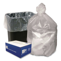 Ultra Plus 1506850 33 in. x 40 in. 11 mic 33 Gallon Can Liners - Natural (100/Carton)