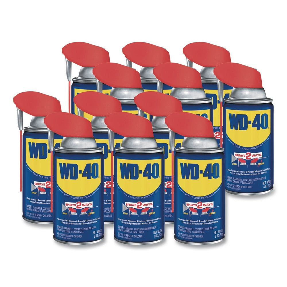 WD-40 8 oz. Aerosol Can Smart Straw Spray Lubricant (12/Carton)
