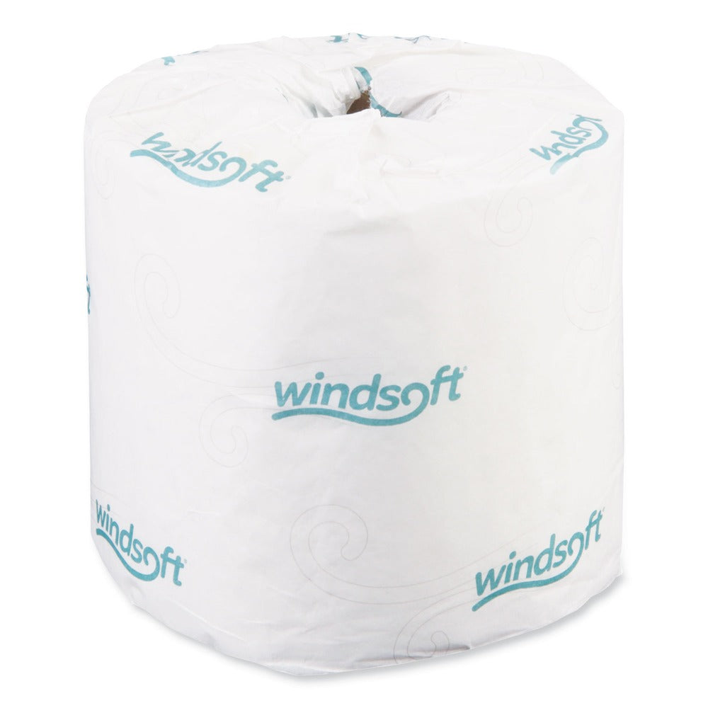 Windsoft 2-Ply Septic Safe Individually Wrapped Rolls Bath Tissue - White (24 Rolls/Carton)