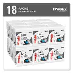 WypAll L40 1/4 Fold 12.5 in. x 12 in. Towels - White (56/Box, 18 Packs/Carton)