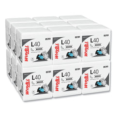 WypAll L40 1/4 Fold 12.5 in. x 12 in. Towels - White (56/Box, 18 Packs/Carton)