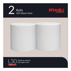 WypAll L30 Center-Pull Roll 9.8 in. x 15.2 in. Towels - White (300/Roll, 2 Rolls/Carton)