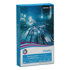 Xerox Vitality 8.5 in. x 14 in. 20 lbs. Bond Weight 92 Bright Multipurpose Print Paper - White (10/Carton)